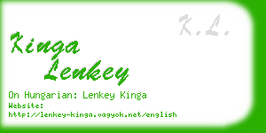 kinga lenkey business card